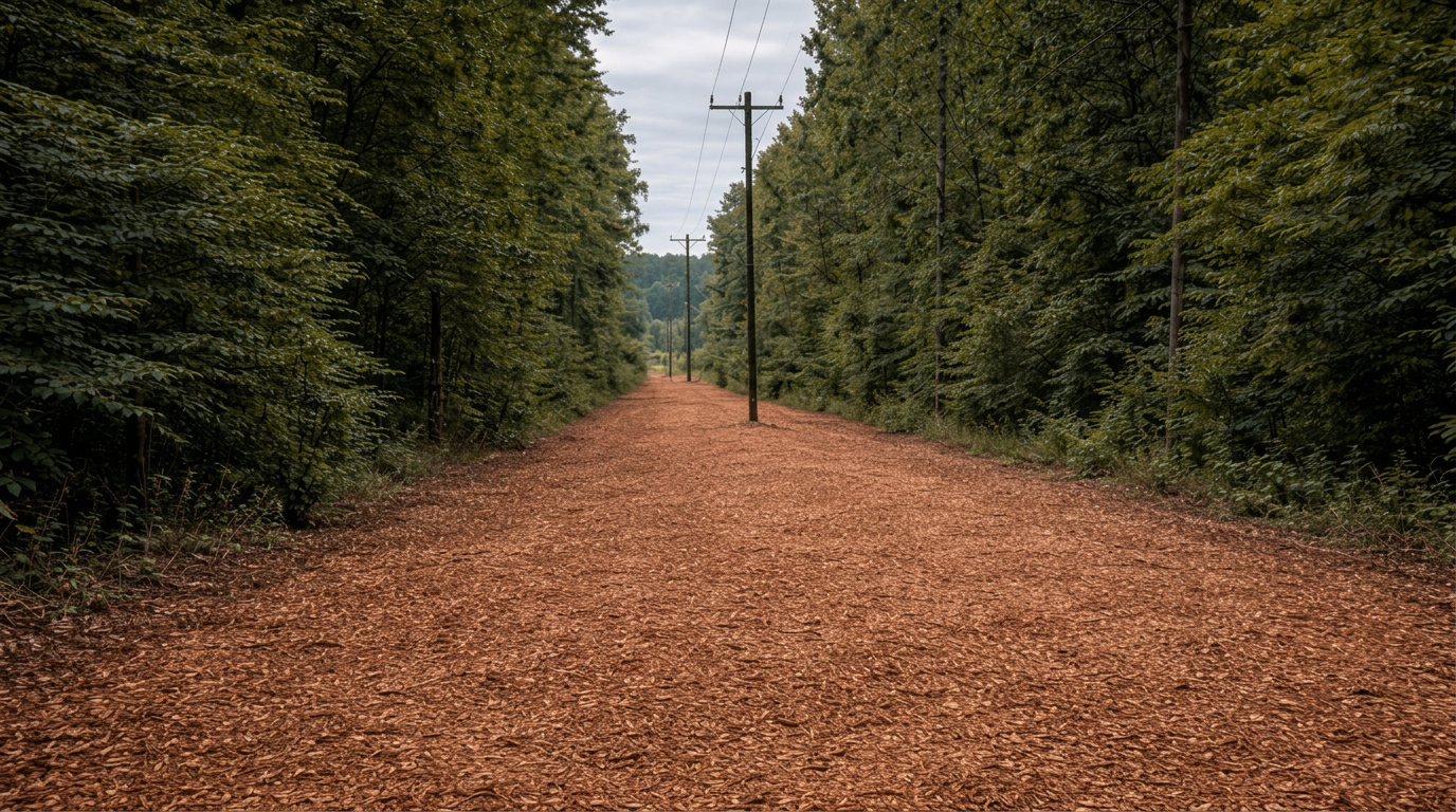 Cleared right-of-way after